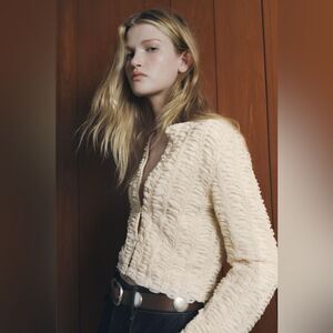 ZARA STRUCTURED KNIT JACKET
